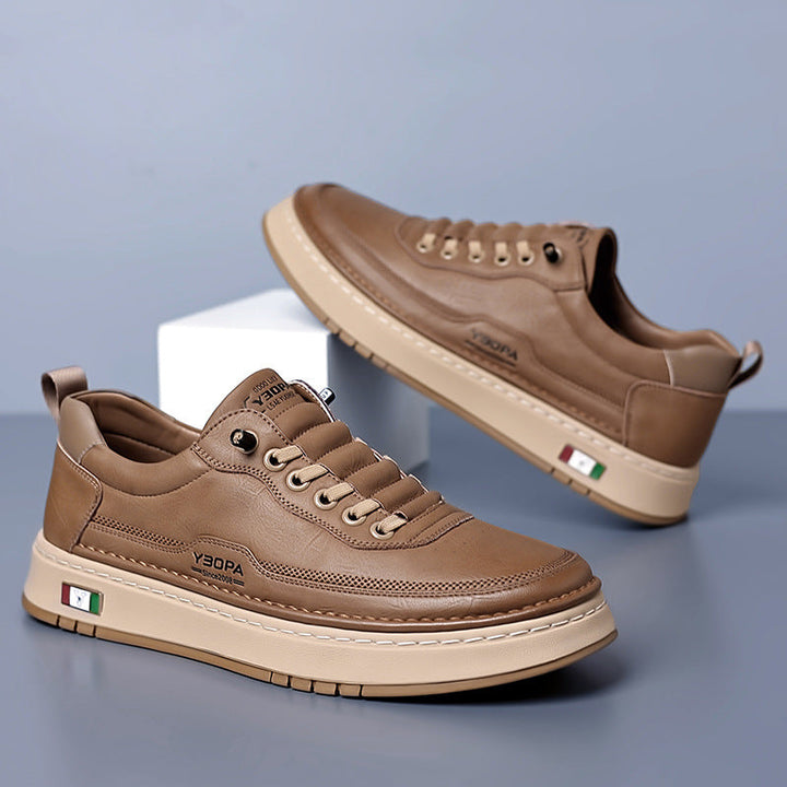 Men's Leather Trainers – Cushioned Everyday Sneakers