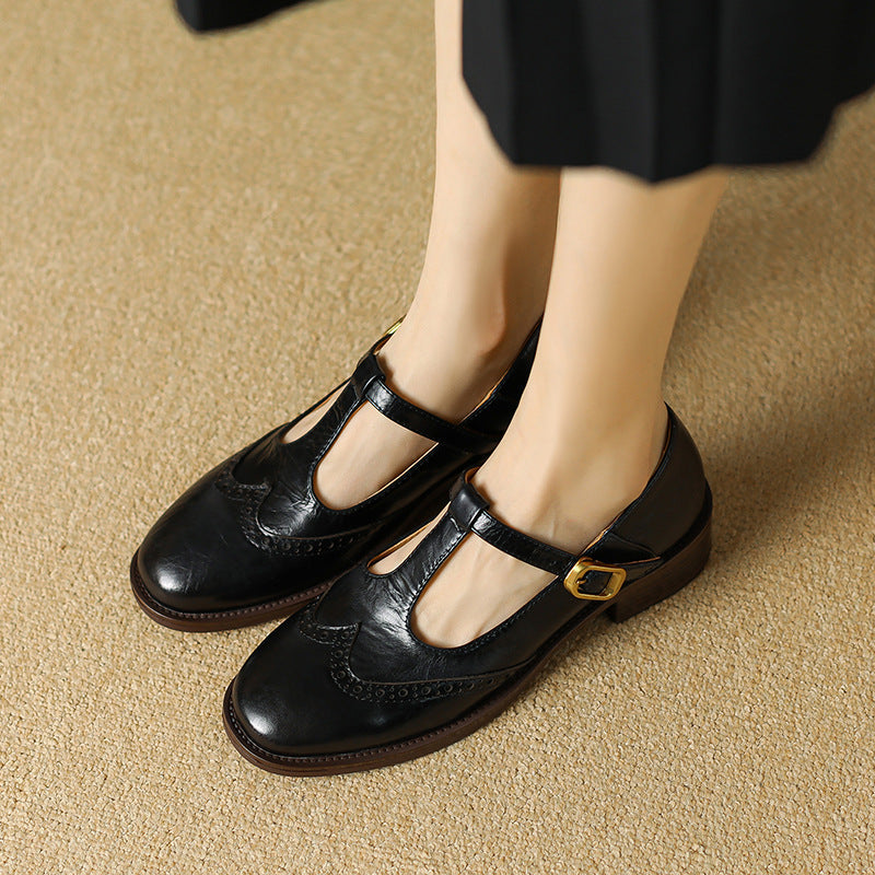 Women's Harper Vintage T-Strap Mary Jane Flats - Timeless Comfort