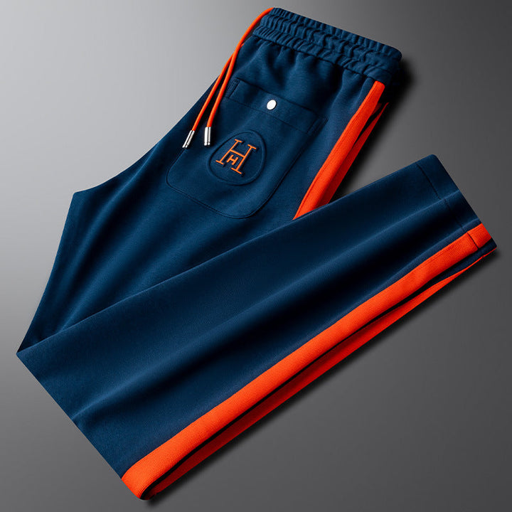 Men's Track Set – Contrast Stripe Zip Top and Joggers Co-ord
