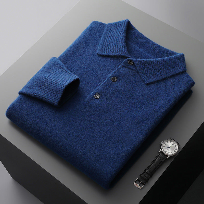 Men's Cashmere Knit Polo Shirt – Luxury Smart Casual Knitwear