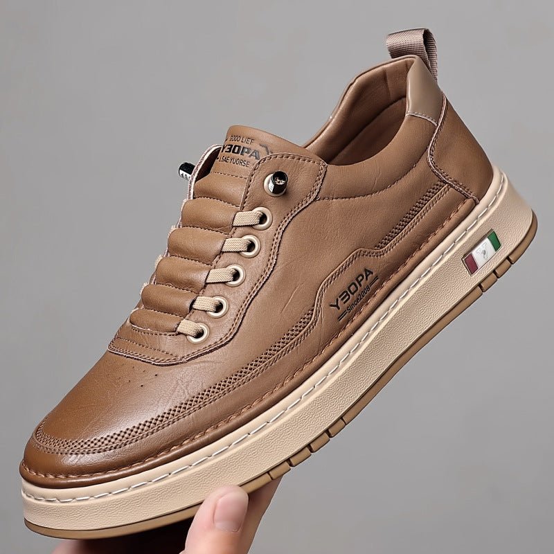 Men's Leather Trainers – Cushioned Everyday Sneakers