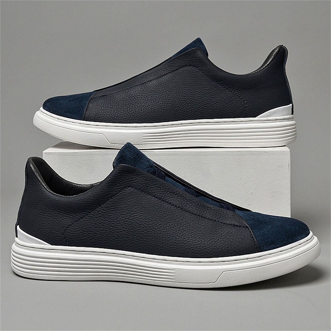 Men's Adriano Leather & Suede Sneakers – Slip-On Trainers