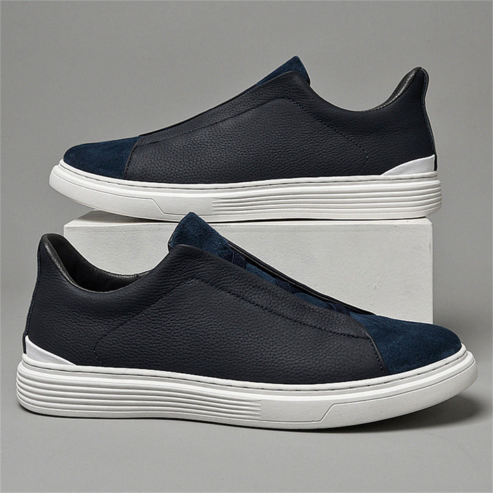 Men's Adriano Leather & Suede Sneakers – Slip-On Trainers
