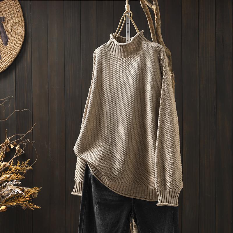 Women's Knitted Sweater - Cozy Warmth & Classic Style