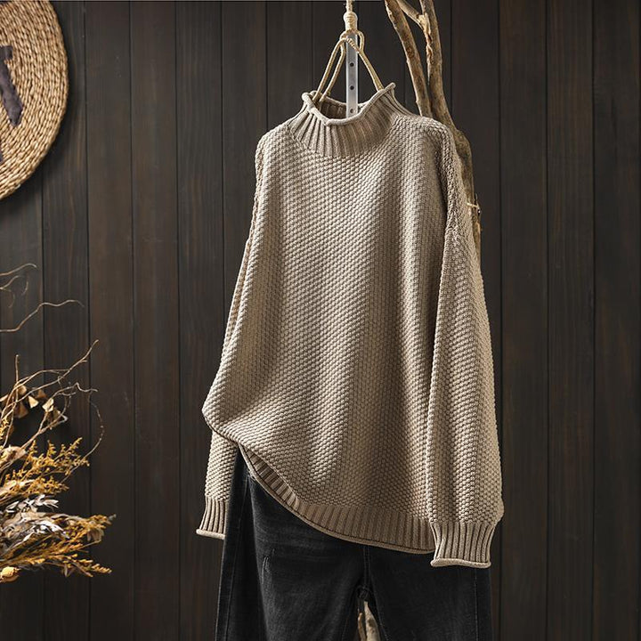 Women's Knitted Sweater - Cozy Warmth & Classic Style