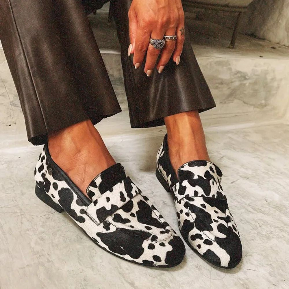 Women's Animal Print Loafers - Perfect for Office & Casual