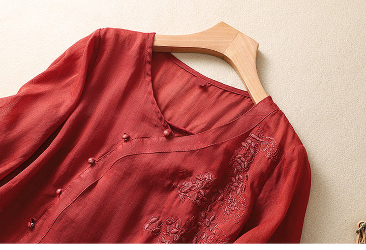 Women's Stella Asymmetrical Button Tunic - Modern Everyday Style