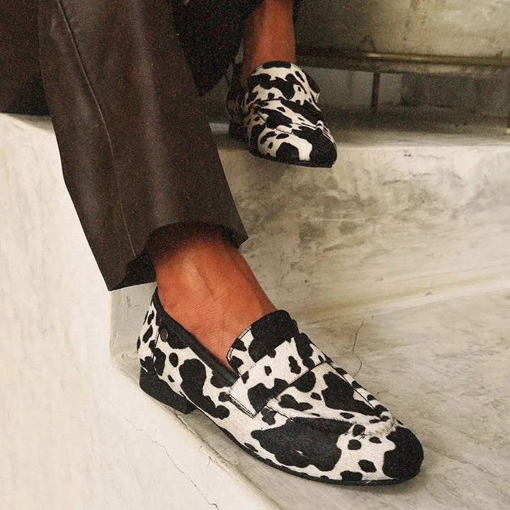 Women's Animal Print Loafers - Perfect for Office & Casual