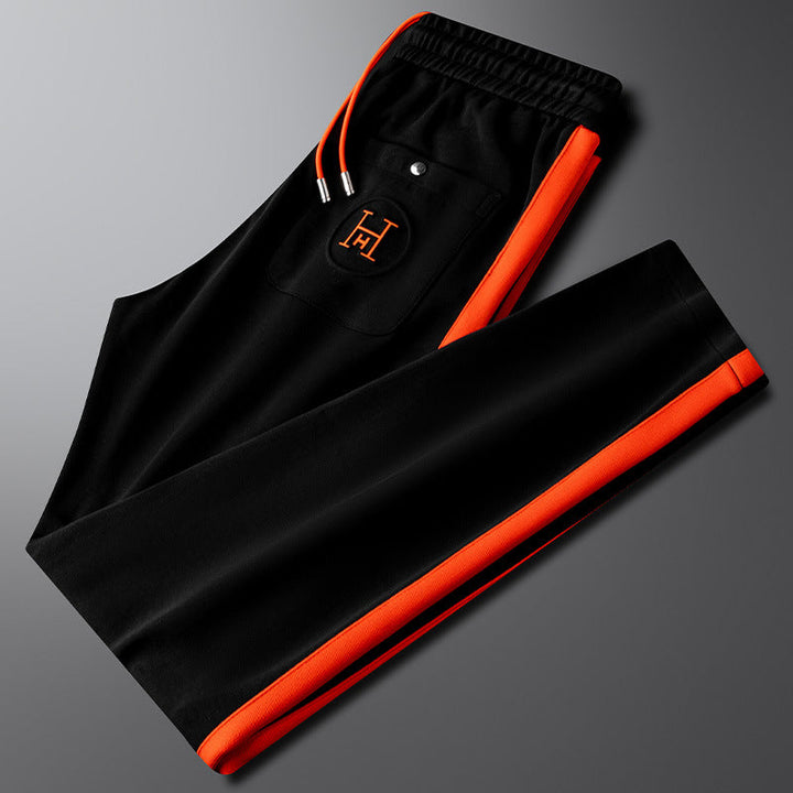 Men's Track Set – Contrast Stripe Zip Top and Joggers Co-ord