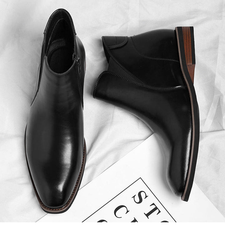 Men's Leather Chelsea Boots – Smart-Casual Slip-On Boots