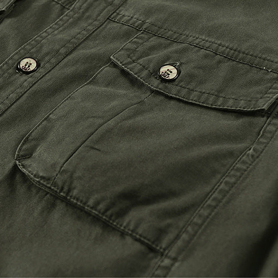Men's Cotton Military Overshirt – Utility Field Shacket