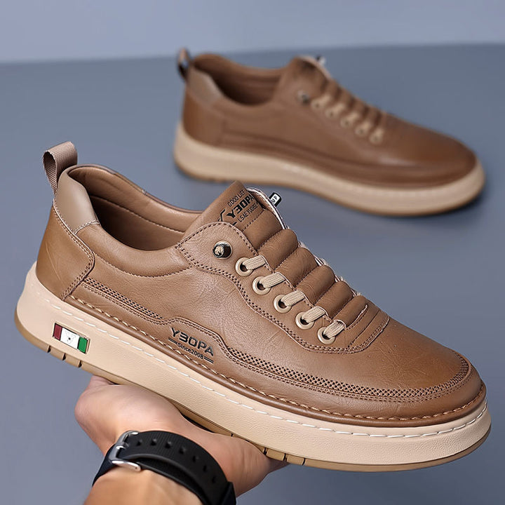 Men's Leather Trainers – Cushioned Everyday Sneakers