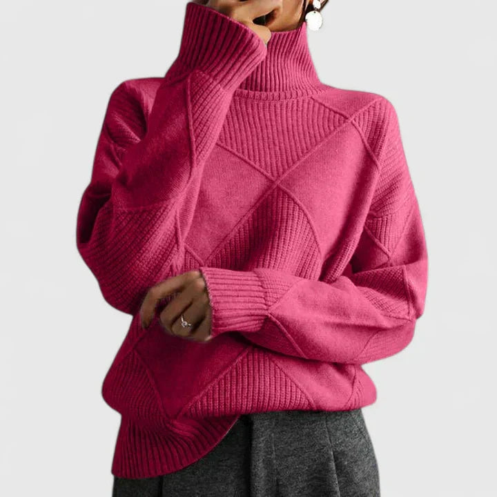 Women's Cozy Turtleneck Knit Sweater - Everyday Warmth