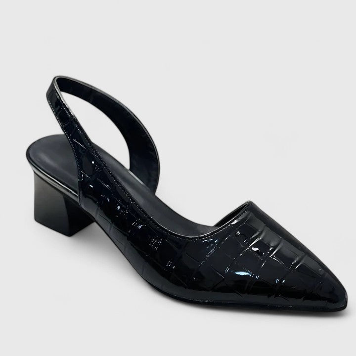 Women's Croco Slingback Block Heels - Everyday Elegance