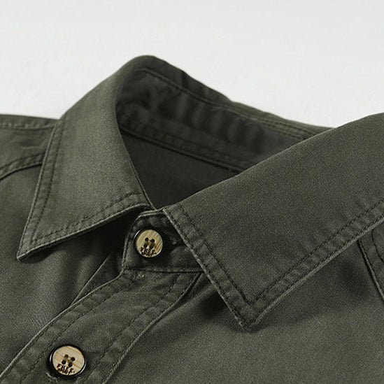 Men's Cotton Military Overshirt – Utility Field Shacket