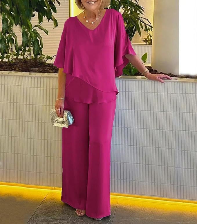 Women's Martha Wide-Leg Two-Piece Set - Effortless Elegance