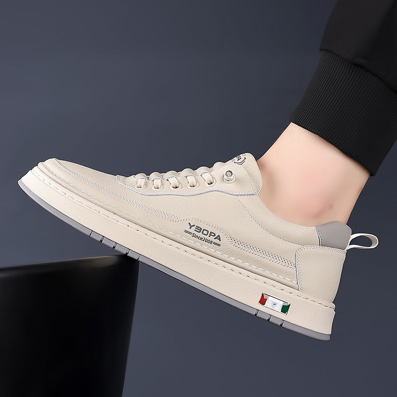 Men's Leather Trainers – Cushioned Everyday Sneakers