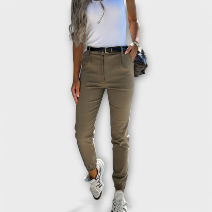 Women's High-Waist Stretch Pants - Everyday Comfort & Style