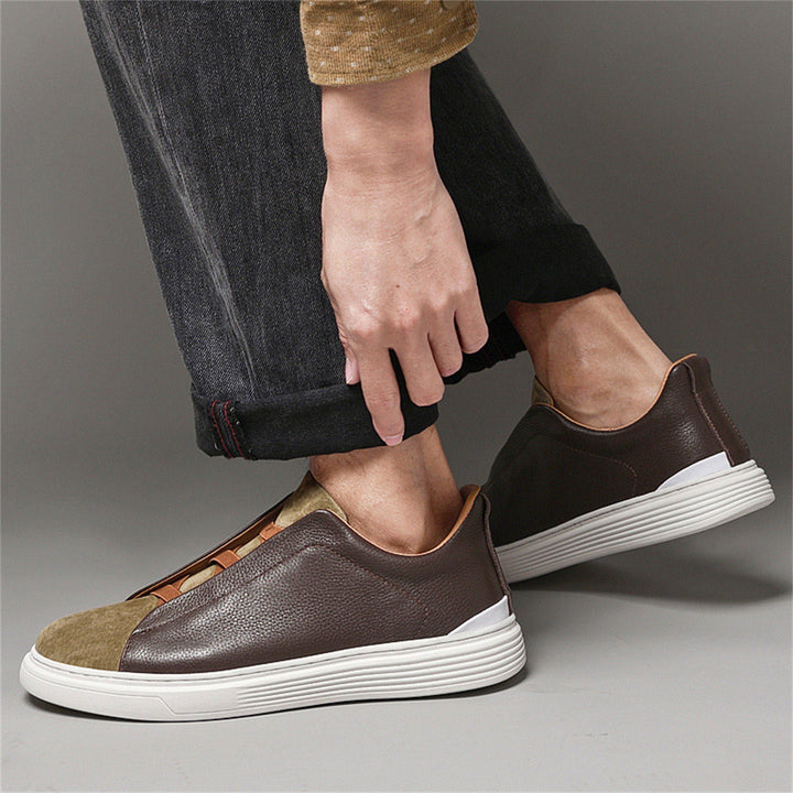 Men's Adriano Leather & Suede Sneakers – Slip-On Trainers