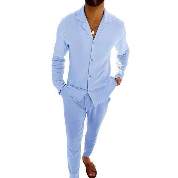 Men's Linen Summer Two-Piece Set - Breezy Warm-Weather Comfort