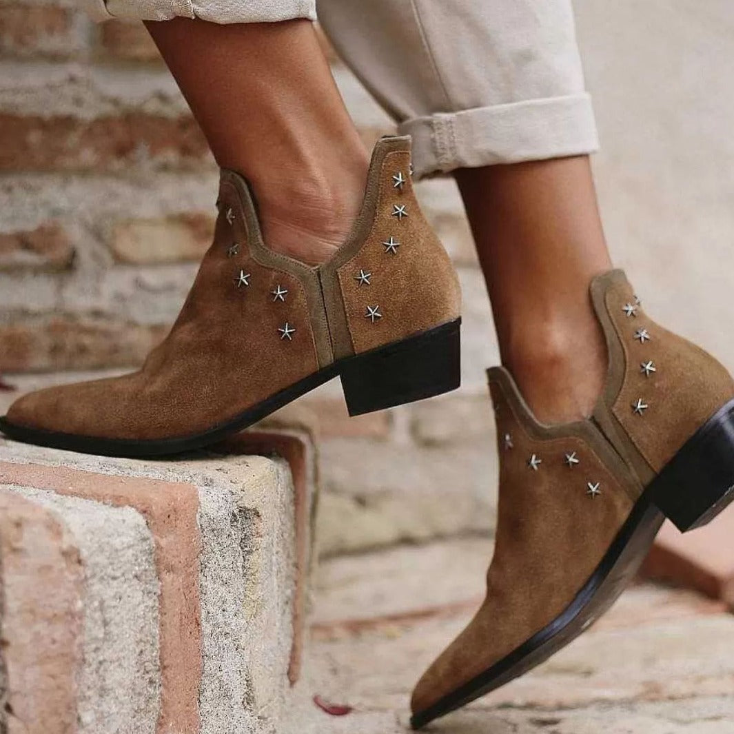 Women's Western Boots with Studs - Bold Everyday Style