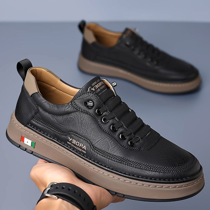 Men's Leather Trainers – Cushioned Everyday Sneakers