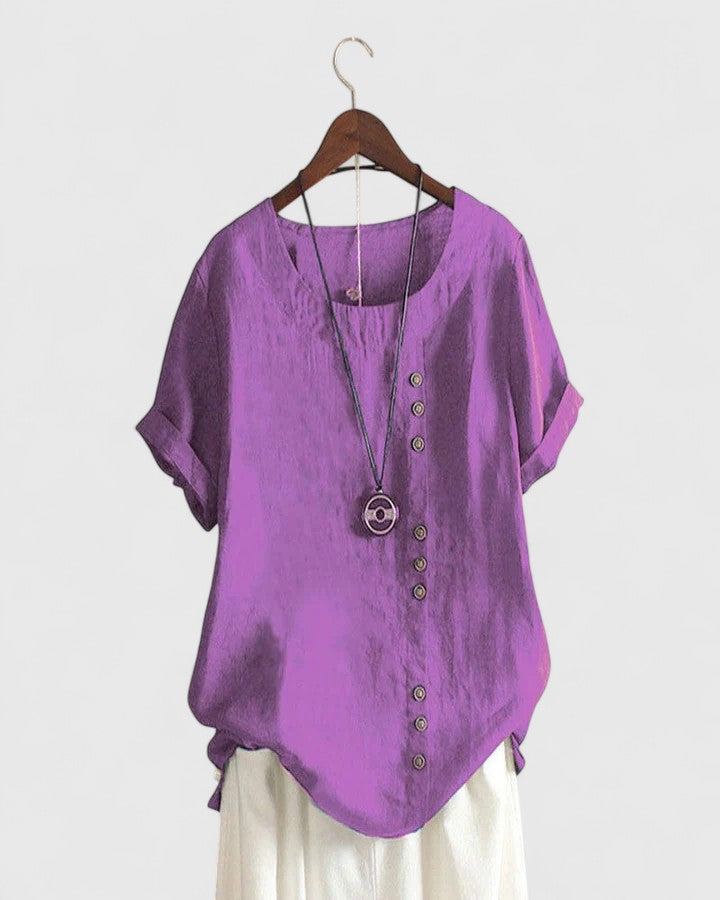 Women's Short Sleeve Blouse - Comfortable & Versatile Everyday