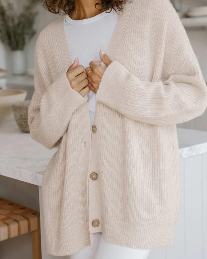 Women's Oversized Relaxed Fit Cardigan - Cozy Layering Essential
