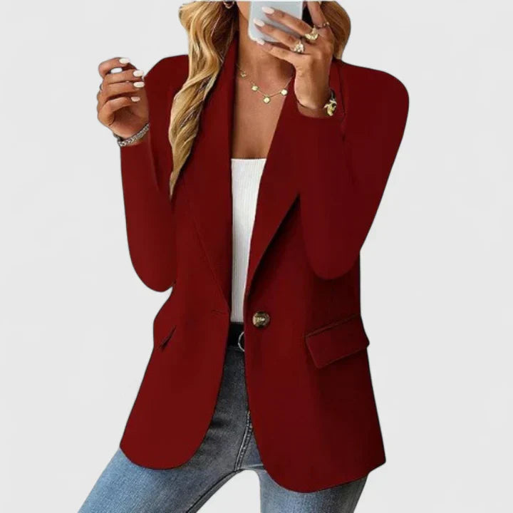 Women's Elegant Blazer - Timeless Silhouette for Every Occasion