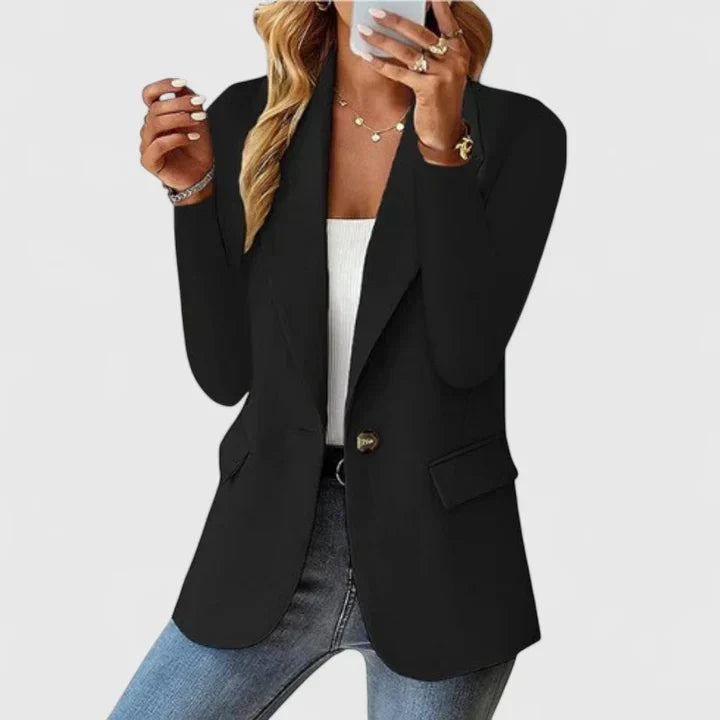 Women's Elegant Blazer - Timeless Silhouette for Every Occasion