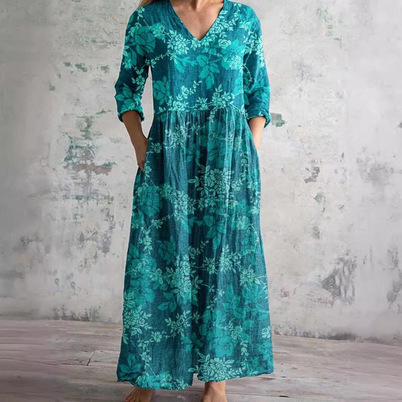 Women's Floral Flowy Summer Dress - Effortless Everyday Elegance