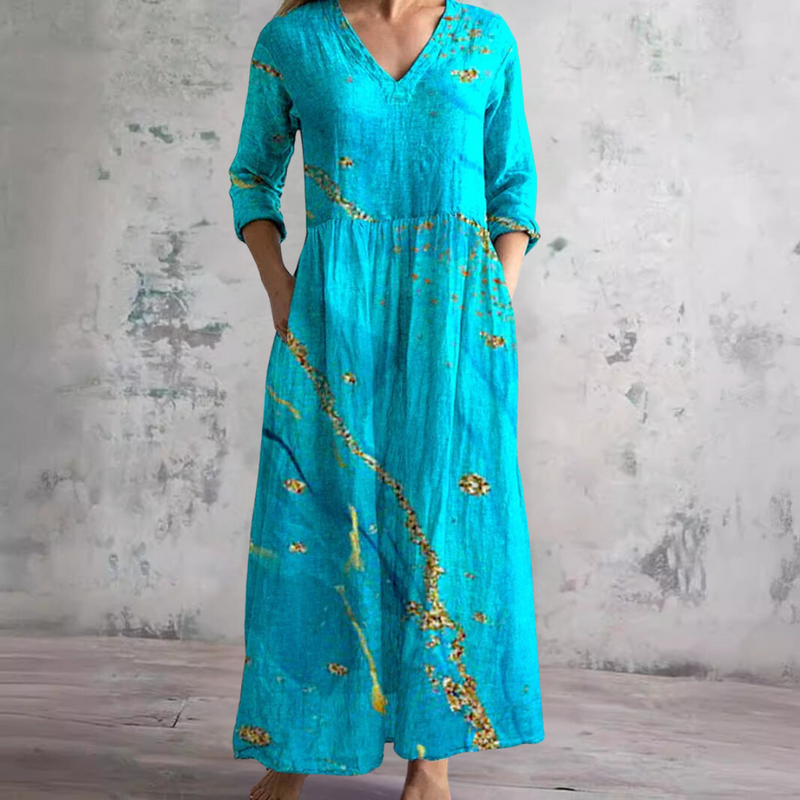 Women's Floral Summer Dress - Effortless Elegance for Warm Days
