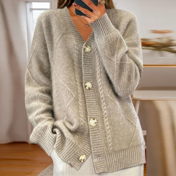 Women's Cozy Knit Button-Down Cardigan - Everyday Layering