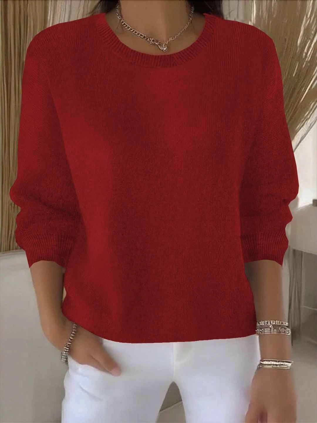 Women's Cozy Knit Sweater - Everyday Layering Essential