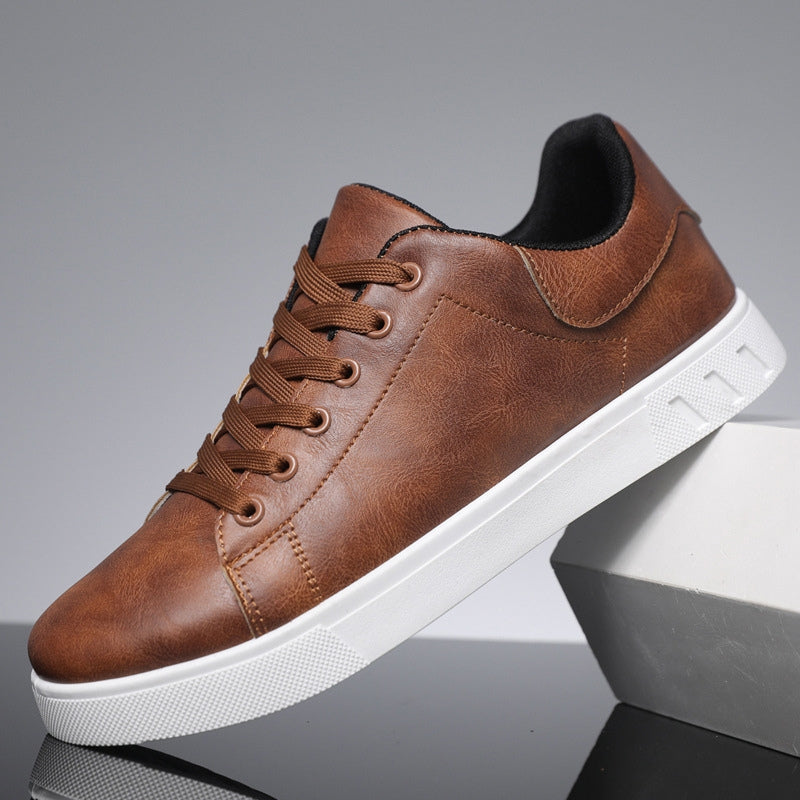 Men's Vegan Leather Trainers – Paolo Cushioned Low-Top