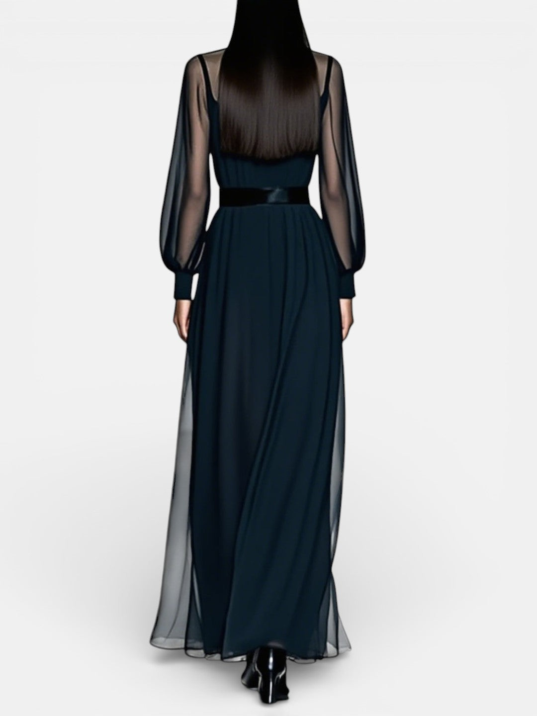 Women's Chiffon Elegant Maxi Dress - Effortless Evening Elegance