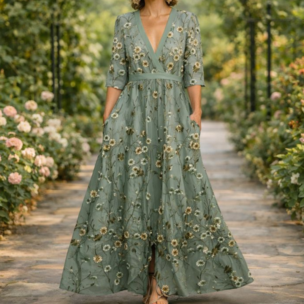 Women's Elegant Maxi Dress - Flattering Silhouette for All Occasions
