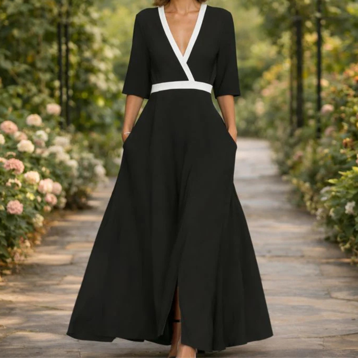 Women's Elegant Maxi Dress - Flattering Silhouette