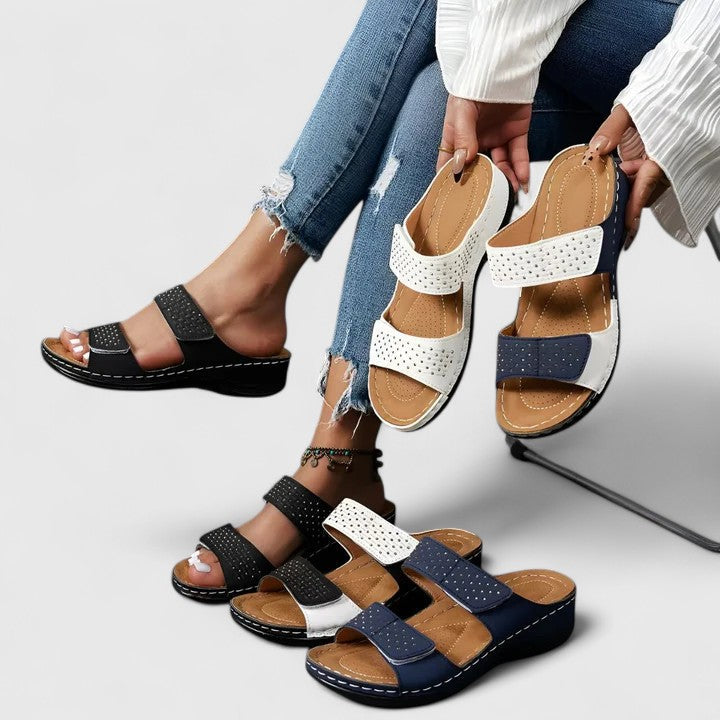 Women's Comfort Strap Sandals - All-Day Cushioned Slip-Ons