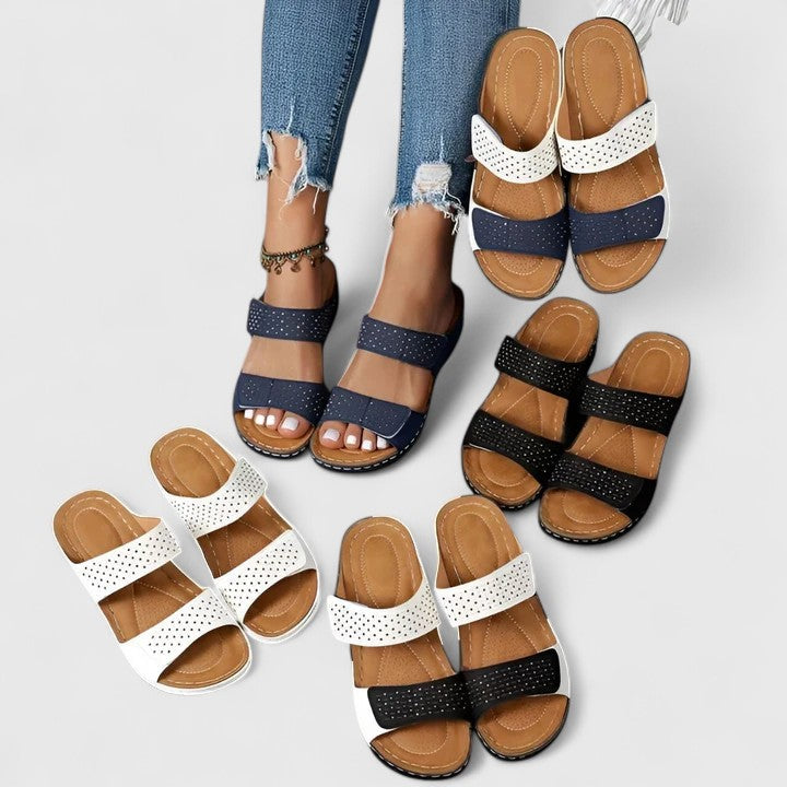 Women's Comfort Strap Sandals - All-Day Cushioned Slip-Ons