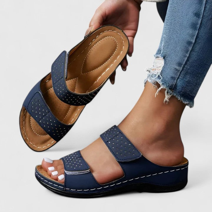 Women's Comfort Strap Sandals - All-Day Cushioned Slip-Ons