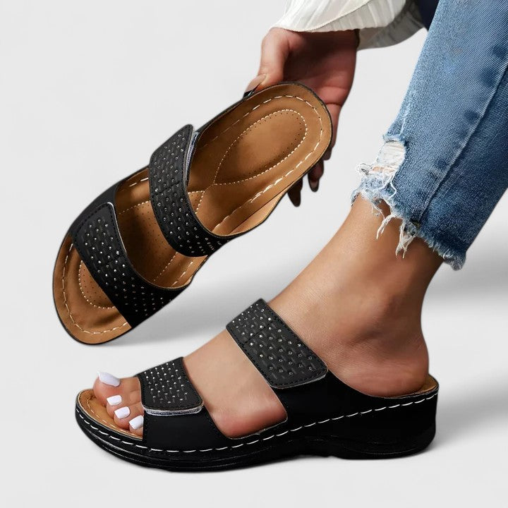 Women's Comfort Strap Sandals - All-Day Cushioned Slip-Ons