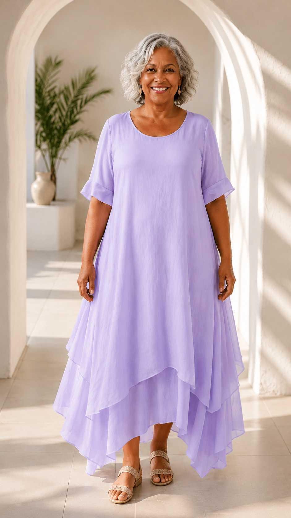 Women's Flowing Maxi Dress - Breezy Elegance for Warm Days