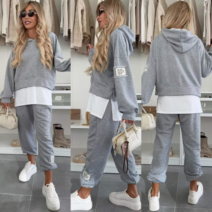 Women's Hooded Casual Sweatshirt Set - Cozy Lounging & Everyday Wear