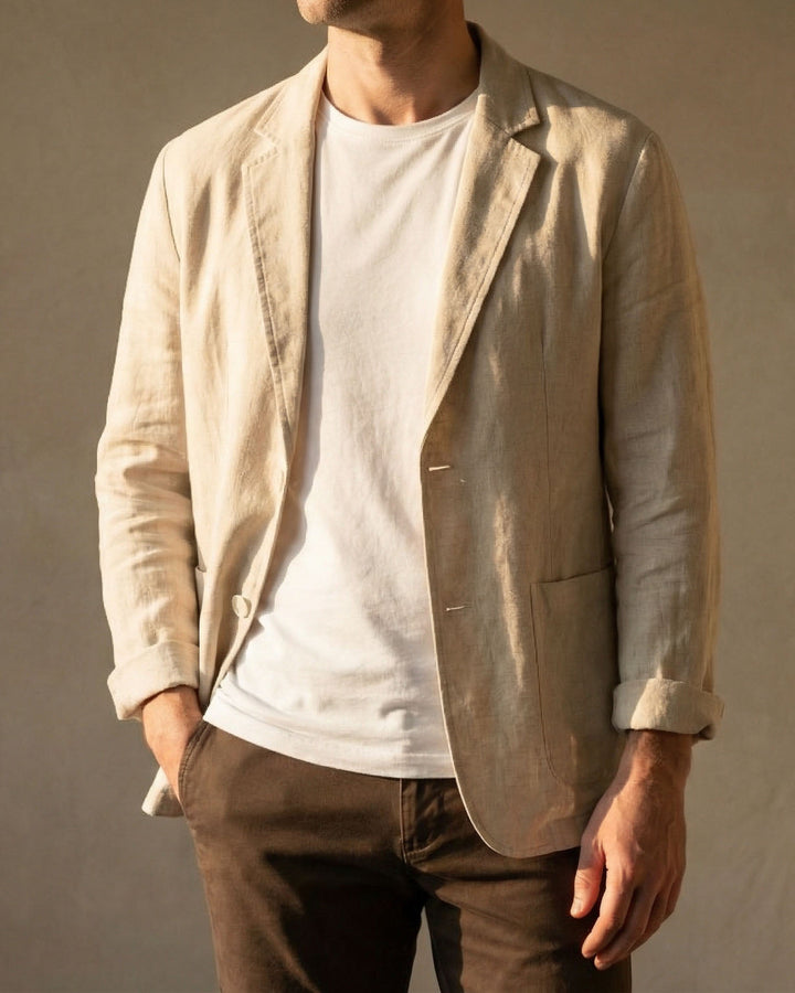Men's Linen Blazer – Unstructured Summer Tailoring