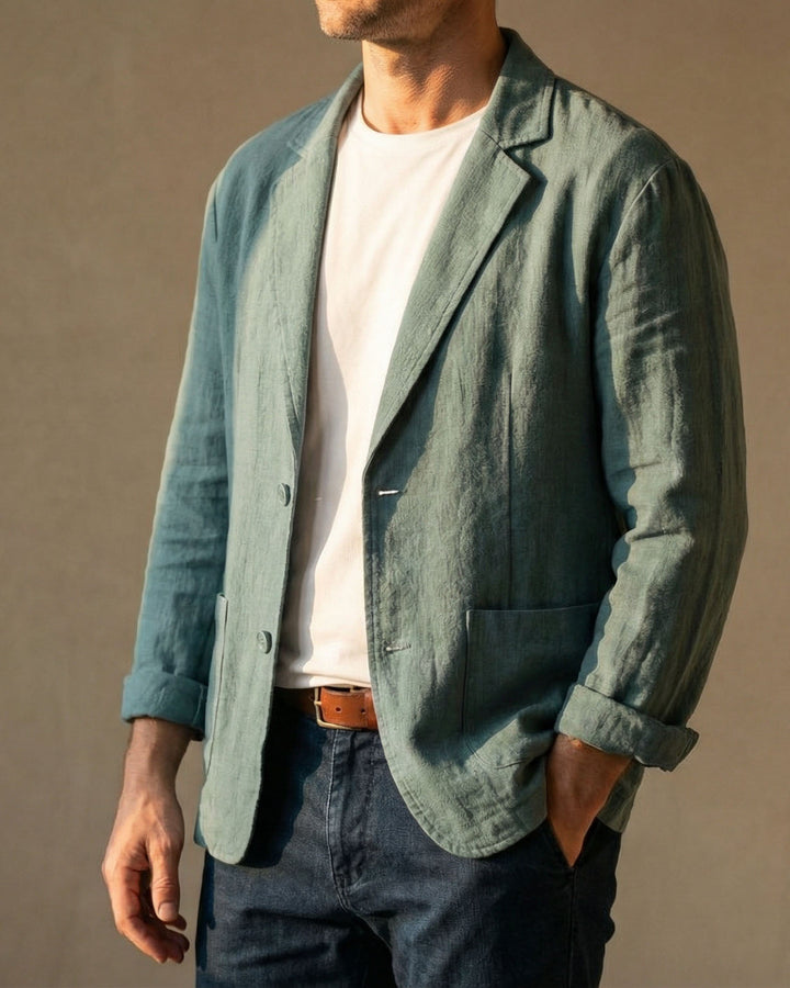 Men's Linen Blazer – Unstructured Summer Tailoring