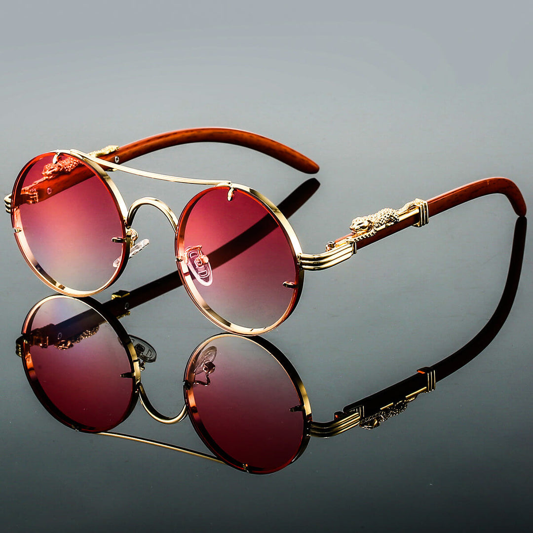Men's Retro Round Sunglasses - Vintage UV400 Protection