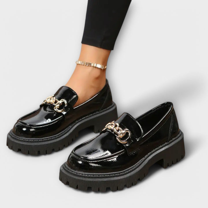 Women's Platform Loafers with Buckle - Chic Everyday Style