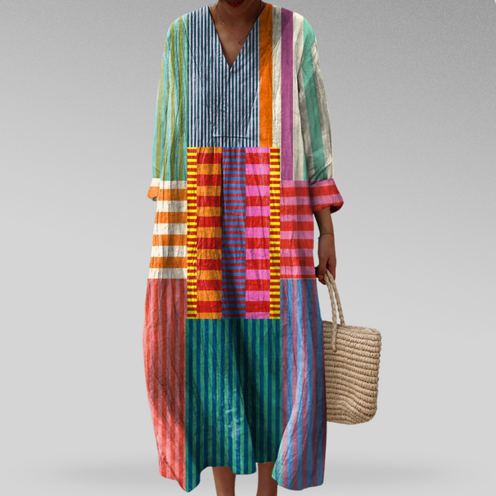 Women's Geometric Comfort Dress - Effortless Summer Style