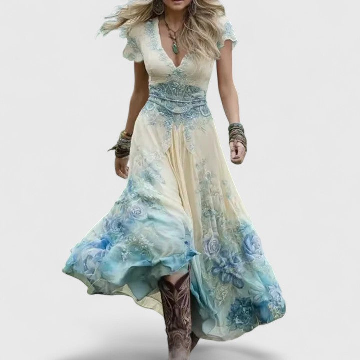 Women's Floral Embroidery Sophisticated Dress - for Every Occasion